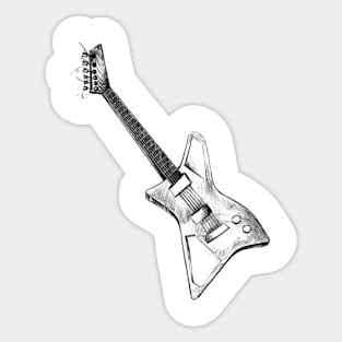 guitar art, music art Sticker